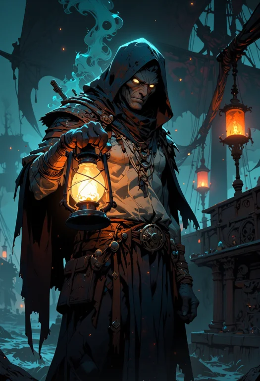 A Ghostly Sailor, Spectral Mariner With Tattered Uniform, Gl...