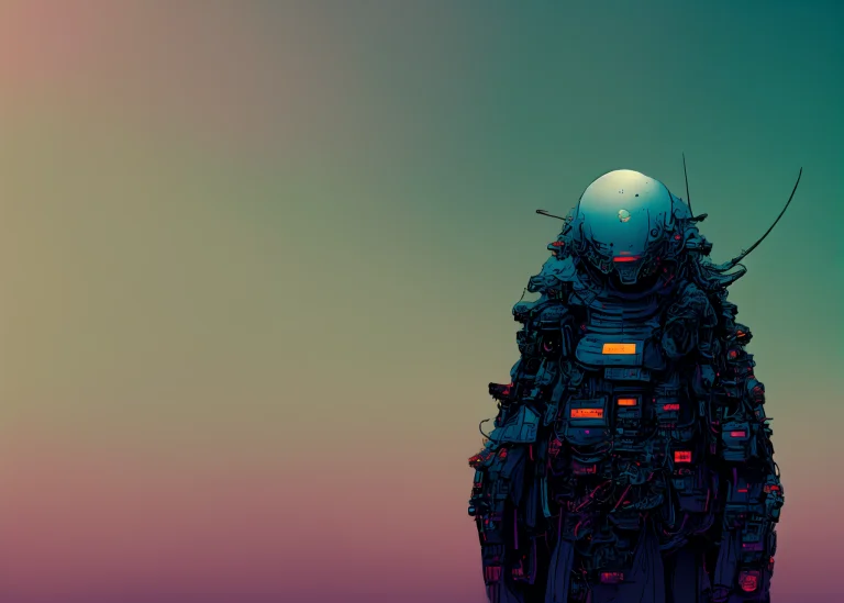 Textless, Wide Shot, Background Ocean Of Clouds, Cyberronin,...