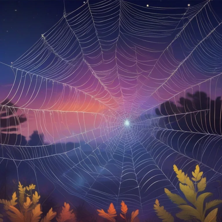 Best Quality, Highly Detailed, A Spider Weaving Webs Of Pale...