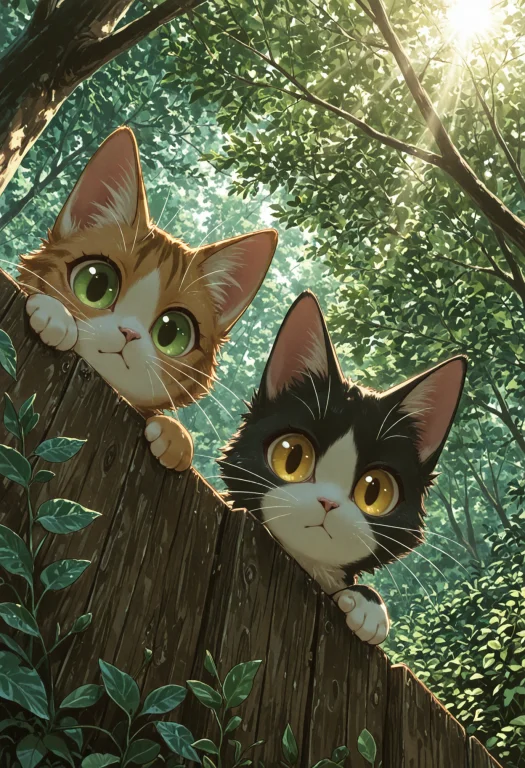 Nu Humans, Animals, Tabby Cat, Green Eyes, Split-color Cat,...
