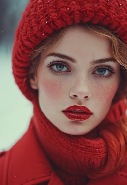 Red Winter, Photography By Guy Aroch, Detailed Skin