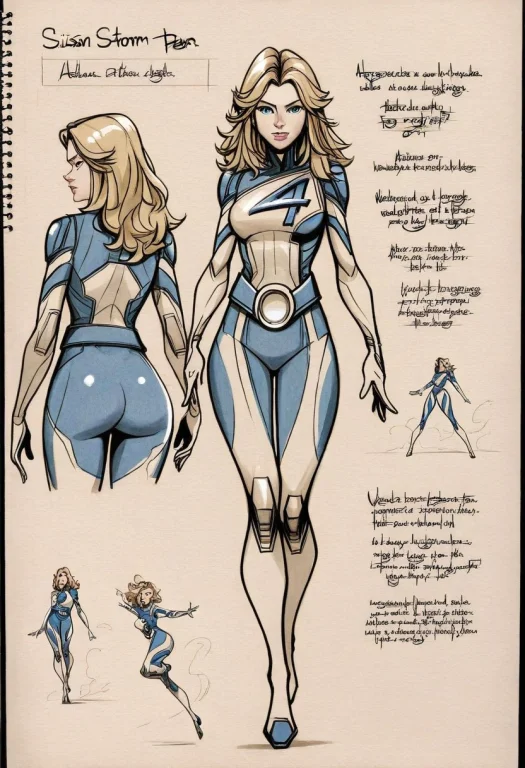 Suest0rm, Character Sheet, Concept Art, Parchment Paper, Tra...