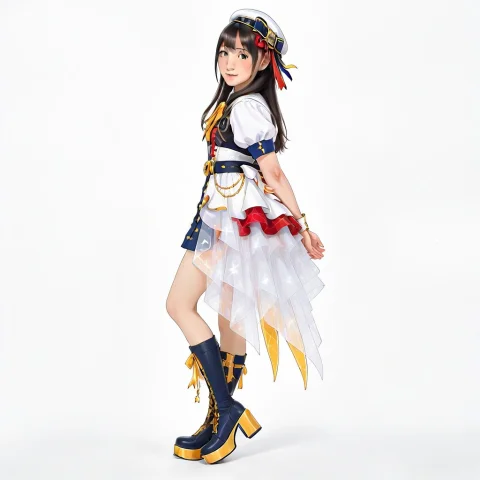 Knmp019popmas, 1girl, Long Hair, White Background, Brown Hai... — Stable Diffusion AI Prompt: knmp019popmas, 1girl, long hair, white background, brown hair, full body, brown...