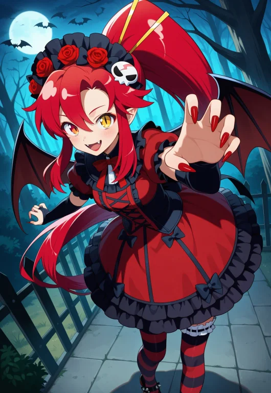 1girl, Yoko Littner, Yellow Eyes, Red Hair, Long Hair, Ponyt...