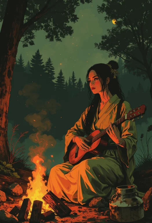 In The Style Of Cksc,, Stunning Japanese Woman Long Hair, Si...