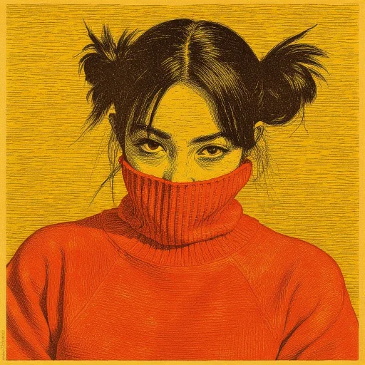 A Young Woman With East Asian Features Appears In A Woodbloc...