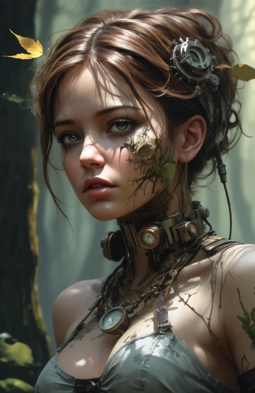 Fantasy Character, Detailed Forest Background, Disney Banksy...