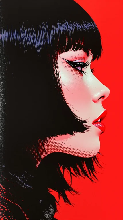 Rendered In Bold, Expressive Pop-art Style With Halftone Tex...