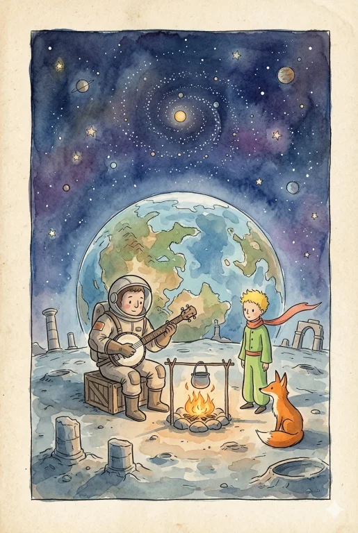 Make Me An Illustration In The Same Style Of The Book Le Pet...