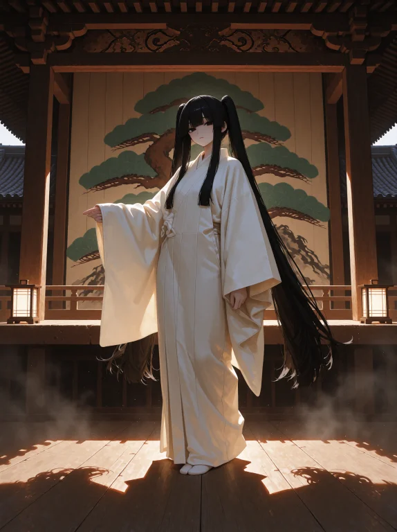 Kuro, A Young Woman With Long Black Hair, Black Eyes And Lon...