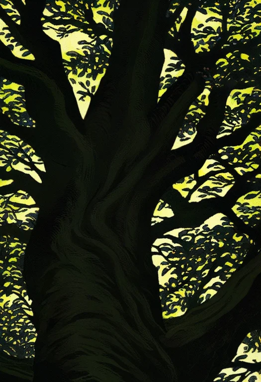 An Ancient Tree Of Life With Luminous Roots, Editorial Illus...