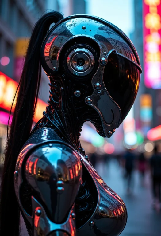 Masterpiece, Silhouette Of A Highly Reflective Sliver Cyberp...