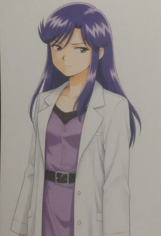 1woman, Yurie Sitara, Purple Hair, Long Hair, Lab Coat,,,,,,...
