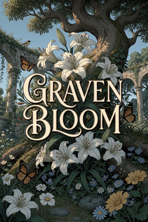 Gr4venbloom, Elaborate Illustrated Title Card For Graven Blo...