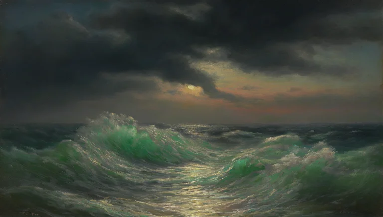 R1536f2daivaz The Composition Depicts A Turbulent Marine Sto...