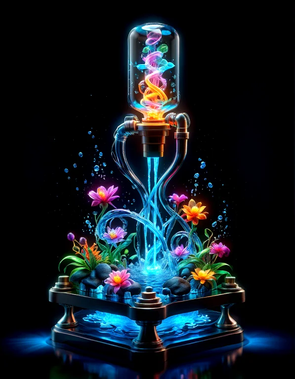 Miniature Isometric, Tall Sprays Nixie, Diorama, Closeup Fut...