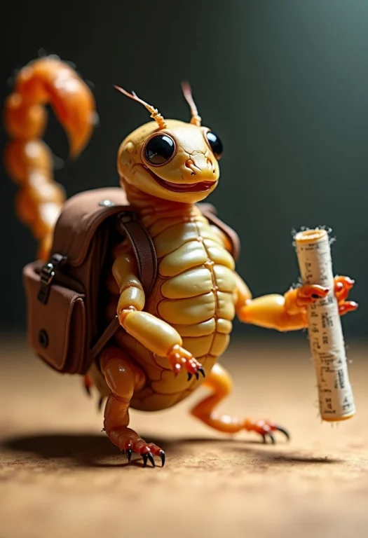 An Actual Scorpion, Depicted Realistically, Dressed For Its...