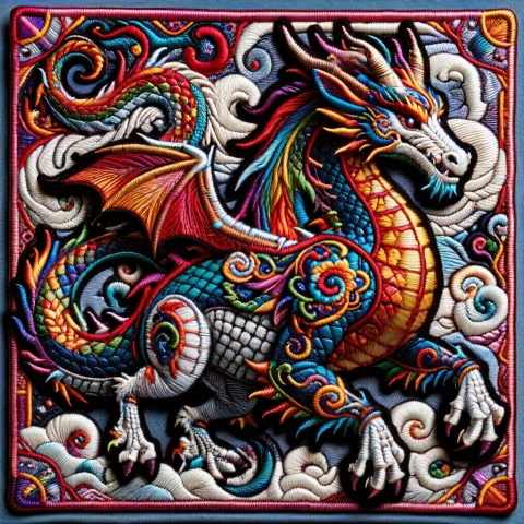 Ultra-realistic And Detailed Image Of An Embroidered Creatur... — SDXL AI Prompt: ultra-realistic and detailed image of an embroidered creature patch using the fe...