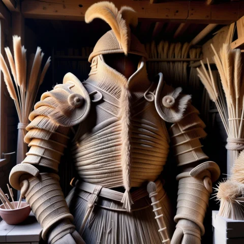 This Is A High-quality Photograph Of A Traditional Ceremonia... — SDXL AI Prompt: This is a high-quality photograph of a traditional ceremonial suit of armor hand...