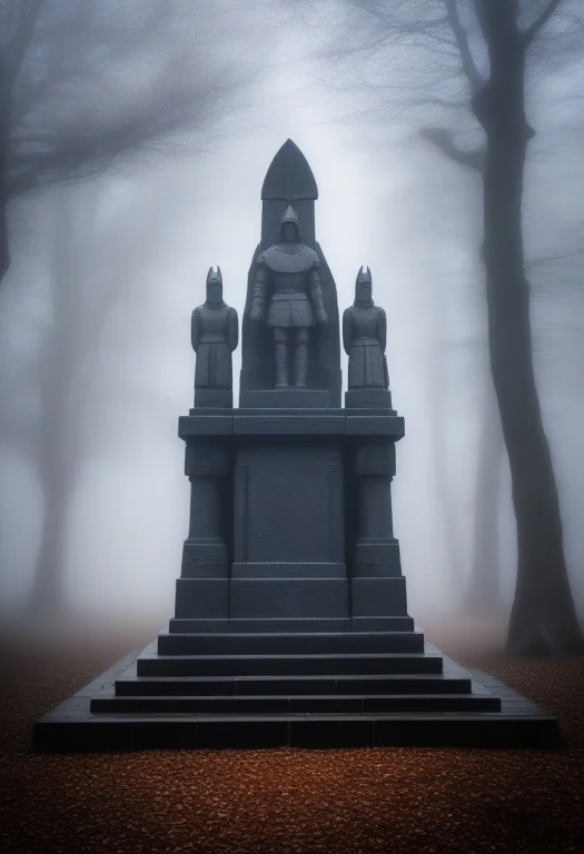 A Knights Shrine Guarded By Stone Sentinels, Spotlight, Extr...