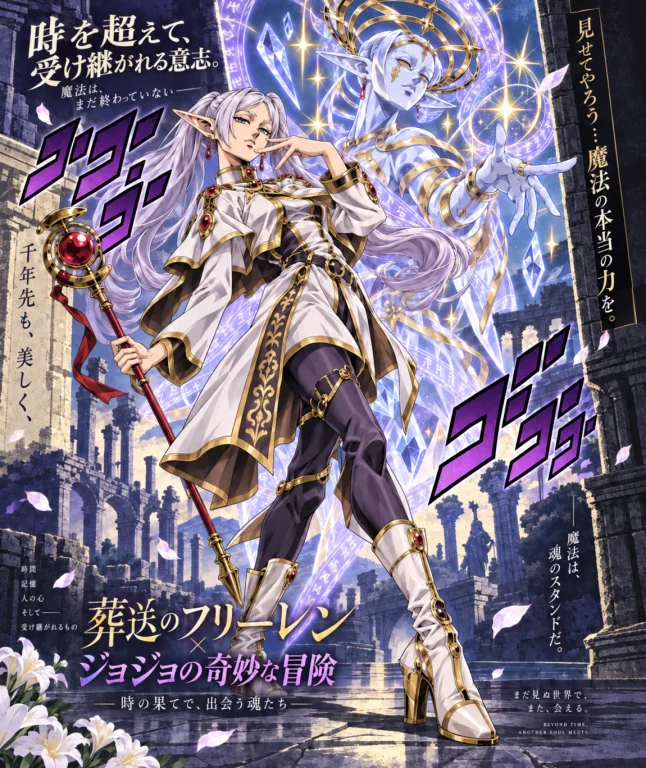 Use The Character Frieren And Render Her In The Jojos Bizarr...