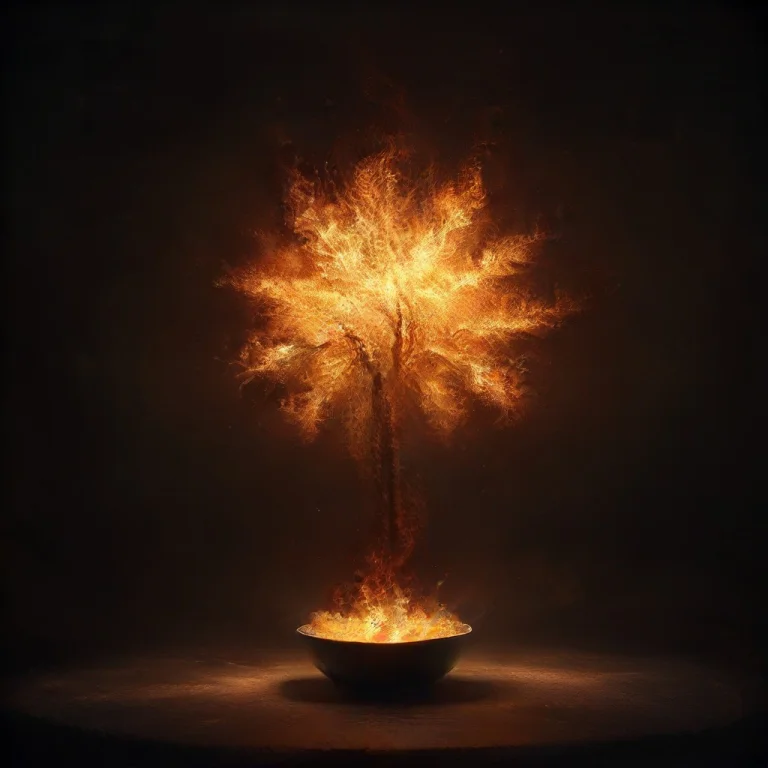 A Giant Bowl Of Cheesy Poofs Made Entirely Of Flame, In A Ki...