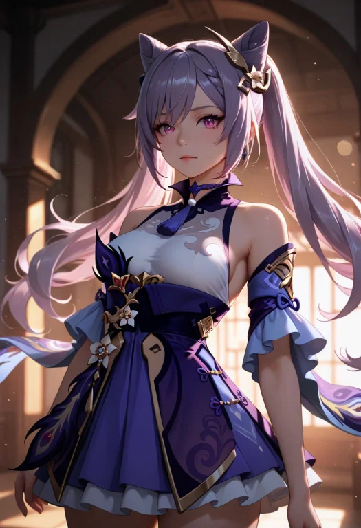 Lazypos, Solo, 1girl Keqinggenshin Impact Eyes1.4, Outfit, S...