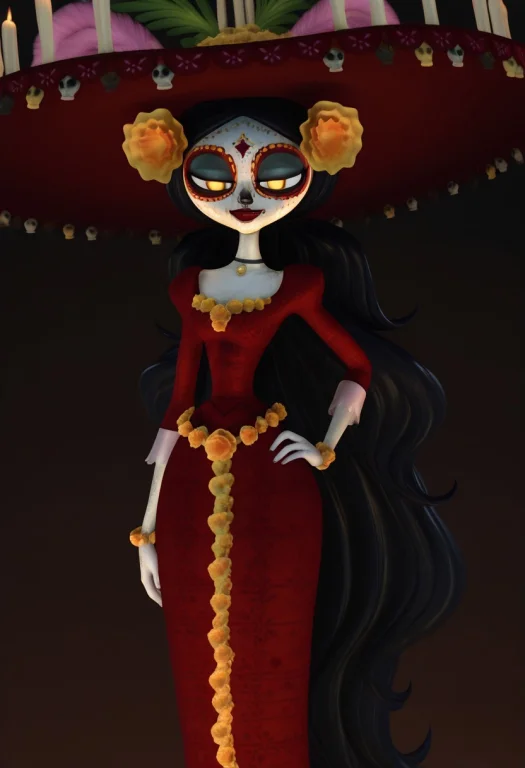 Highres, Absurdres, 3d, Loralamuerteiilus1, Lm1, 1girl, Hat,...