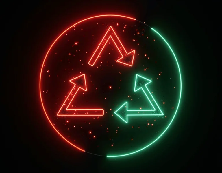 A Top-down View Of A Circular Image That Is Shaped Like A Tr...