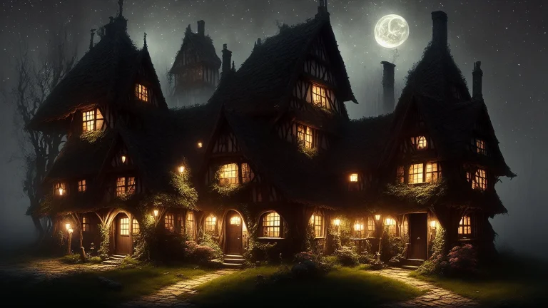 Dreamlike Medieval, Thickets House, Night