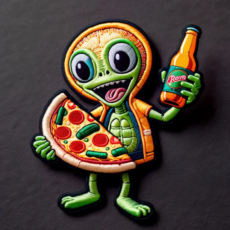 Ral-embroideredpatch ,a Funny Whimsical Embroidered Jacket P...
