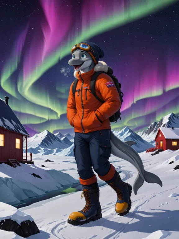 Masterpiece, Best Quality, Solo, Anthro, Male, Bottlenose Do...