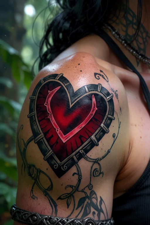 , A Heart Tattoo On Left Shoulder, The Humidity Of The Amazo...