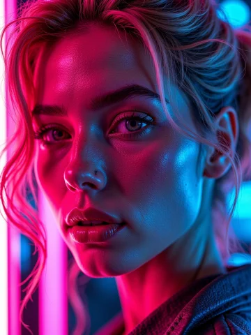 Hcc, St41rc4s3, Close-up Of A Blonde Low Up-do Haired Womans... — Stable Diffusion AI Prompt: HCC, st41rc4s3, close-up of a blonde low up-do haired woman's face, highly detai...