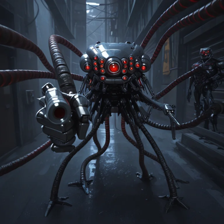 Matrsent,robot,tentacles, Pointing At Viewer,