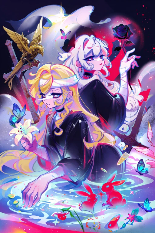 , , , , A Highly Detailed Half-body Surreal Anime Portrait O...