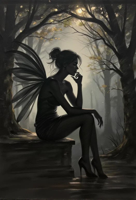 The Theme Of The Painting Is Reflected Light And Leaves. It...
