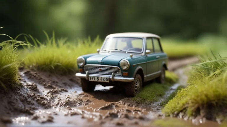Masterpiece1.4, Professional Photo, Close-up A Old Dirt Mini...