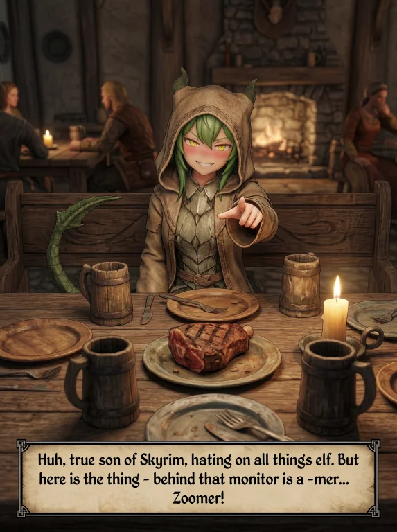 On Attached Picture You Can See A Green Dragon Girl, Mirmuln...