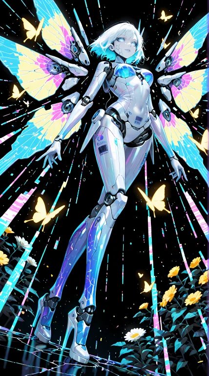 Holographic Colors, Cute, Gradient Colors, Dark Background,v...