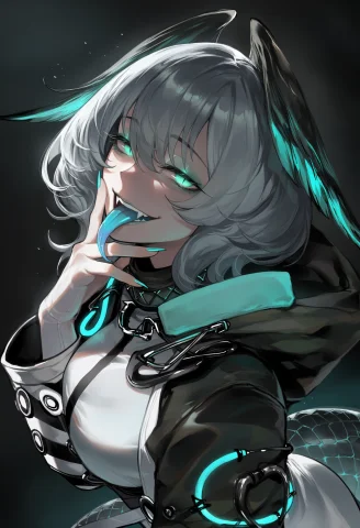 Score7, Score8, Score9, Perspective, 1girl, Hoolheyak Arknig... — Stable Diffusion AI Prompt: score_7, score_8, score_9, perspective, 1girl, ((ho'olheyak arknights, high cont...