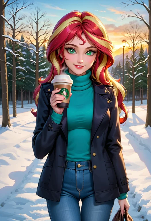 Zpdxl3, Sunset Shimmer, Equestria Girls, Green Eyes, Black J...