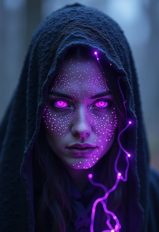A Symmetric Portrait Of A Female, Evil Cursed Necromancer, F...