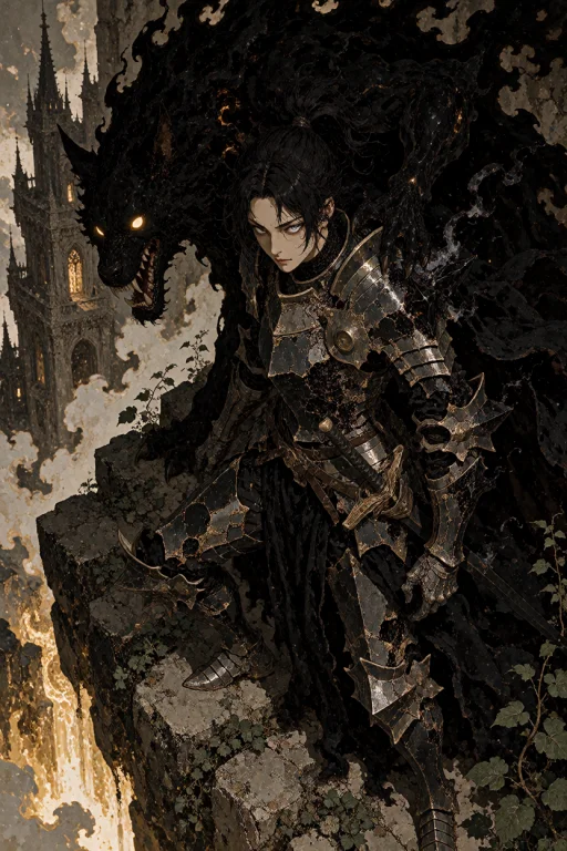 Ukiyo-like. Zsart. Ta86onitokyo. Gothic Digital Illustration...