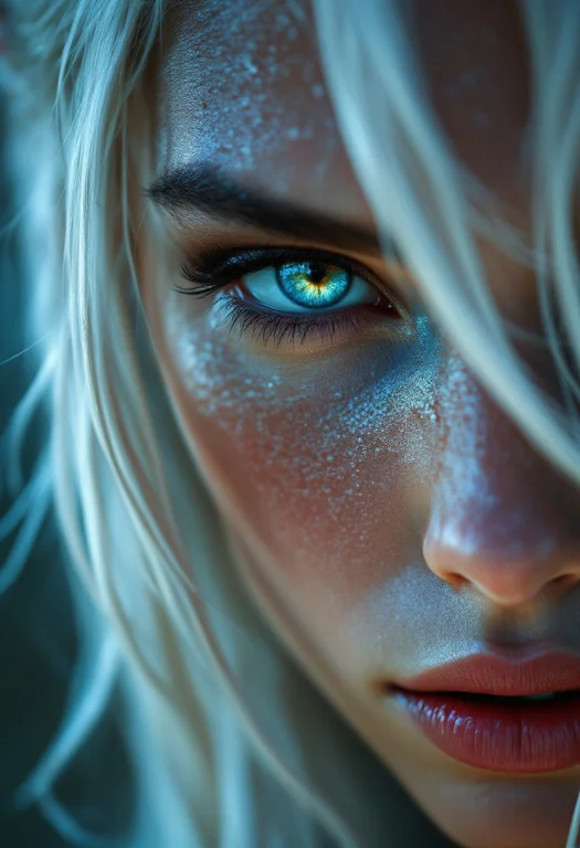 A Stunning, Hyper-realistic Close-up Captures The Face Of A...