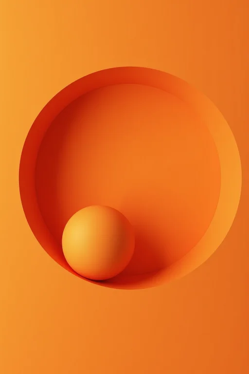 , Yfg-ge0m A 3d Rendering Of A Sphere In The Middle Of An Or...