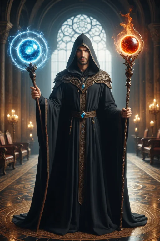 8k Photorealistic , Holding A Staff, Orbstaff Loraorbstaff0....