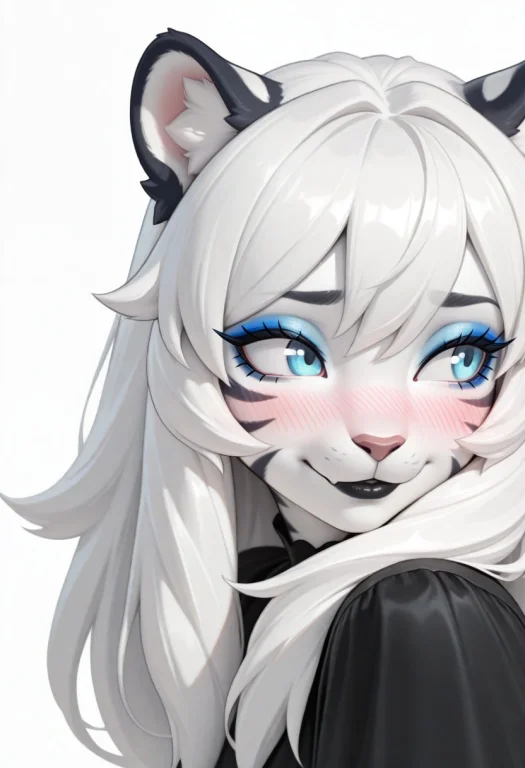 3d Artwork S3lt4x0di4u White Tiger Womantiger Ears, White Fu...