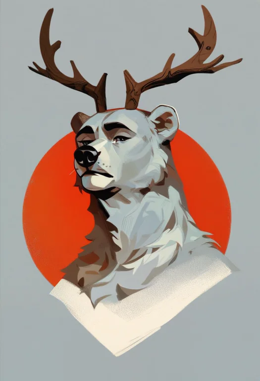 Score9, Score8up, Score7up, A Bear Crowned With Antlers Of D...