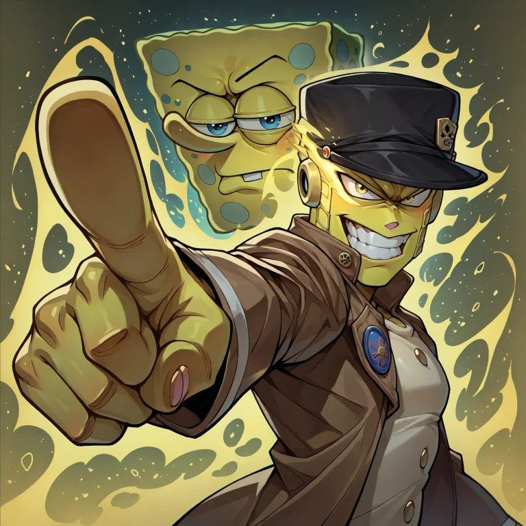 Masterpiece, Best Quality, Spongebob Squarepants, Stand Jojo...